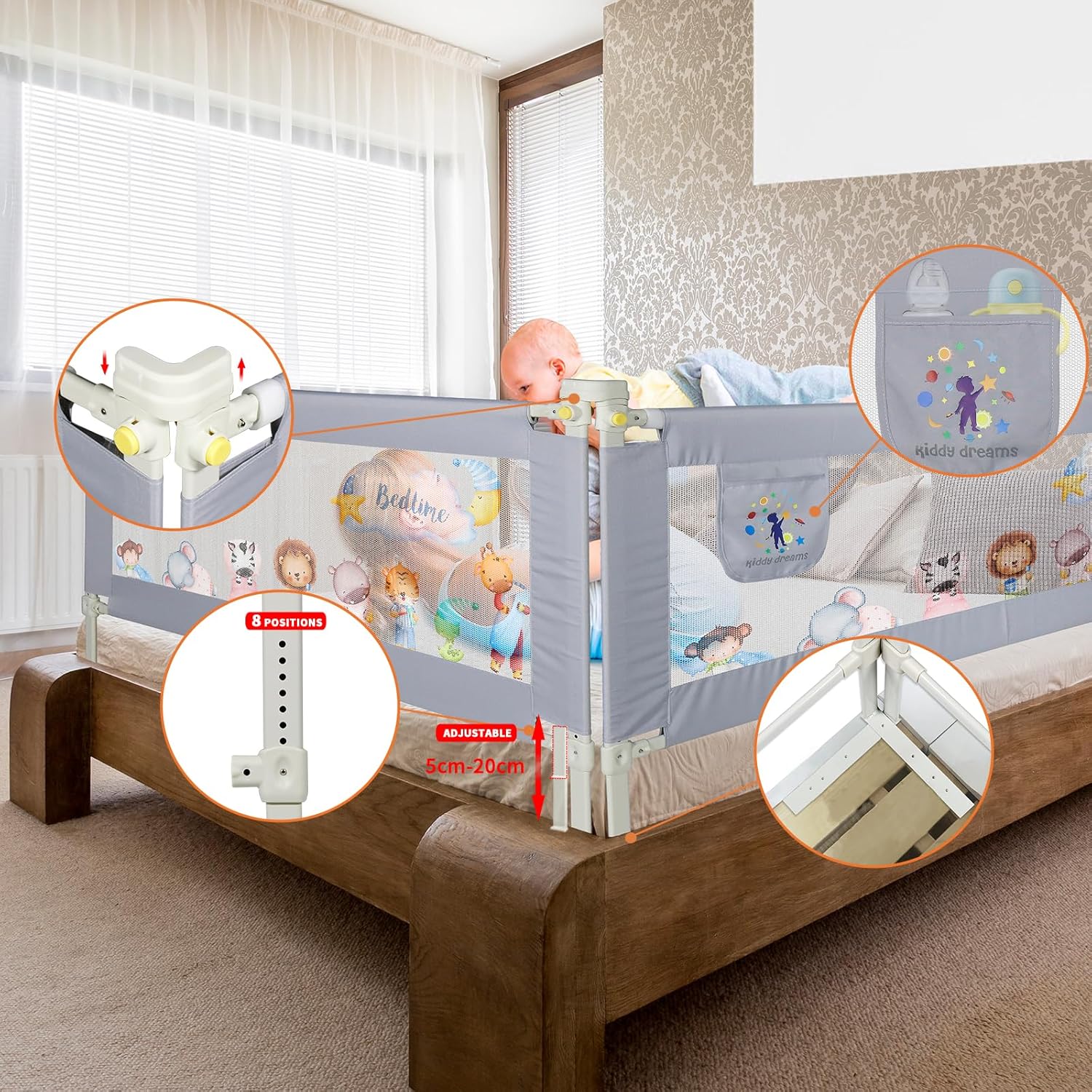 Barrera de Cama Infantil 180cm Barrera de Cama Infantil 180cm